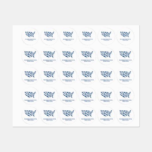 STICKERES HUMANE SOCIETY OF THE UNITED STATES LABELS (Vel)