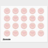 Stickerlabel met vette omtrek bedankje ronde sticker (Vel)