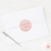 Stickerlabel met vette omtrek bedankje ronde sticker (Envelop)