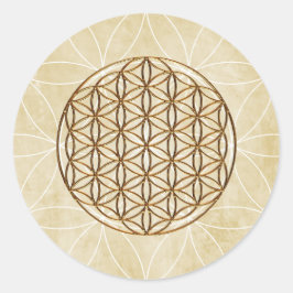 Stickerpak Heilige Geometrie – Bloem des Levens Ronde Sticker