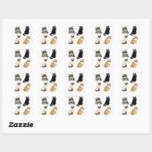 stickerpak met grappige kattenmemes vierkante sticker (Vel)