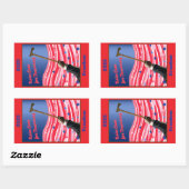 StickerRaise Cane Democratie Rechthoekige Sticker (Vel)