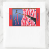 StickerRaise Cane Democratie Rechthoekige Sticker (Tas)