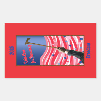 StickerRaise Cane Democratie Rechthoekige Sticker