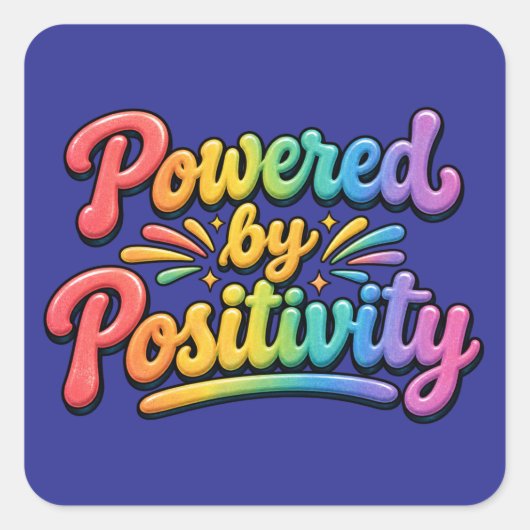 Stickers - Aangedreven door Positiviteit (Voorkant)
