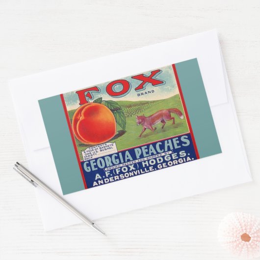 Stickers  Adverteren Fox Georgia perziken (Envelop)