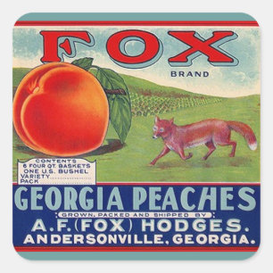 Stickers  Adverteren Fox Georgia perziken