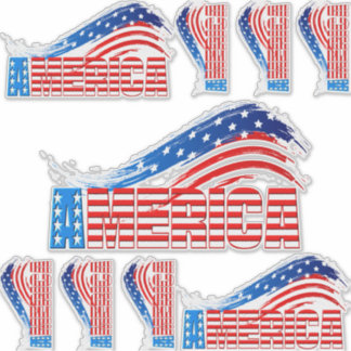 Stickers - AMERIKA in sterren en strips