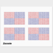 STICKERS AMERIKAANSE KNIT-rechthoek (Vel)