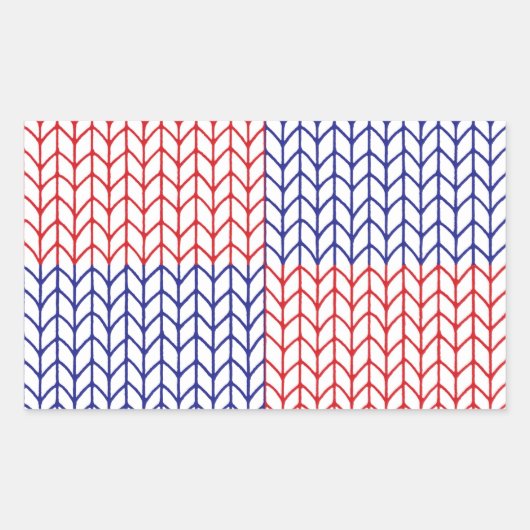 STICKERS AMERIKAANSE KNIT-rechthoek (Voorkant)