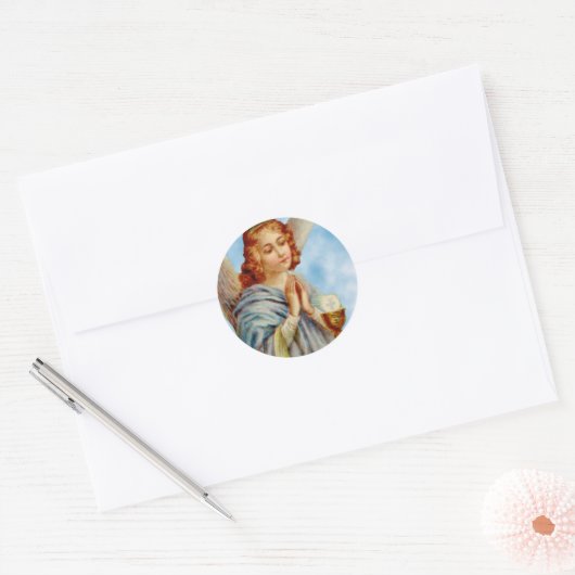 Stickers: Angel Ponders Ronde Sticker (Envelop)