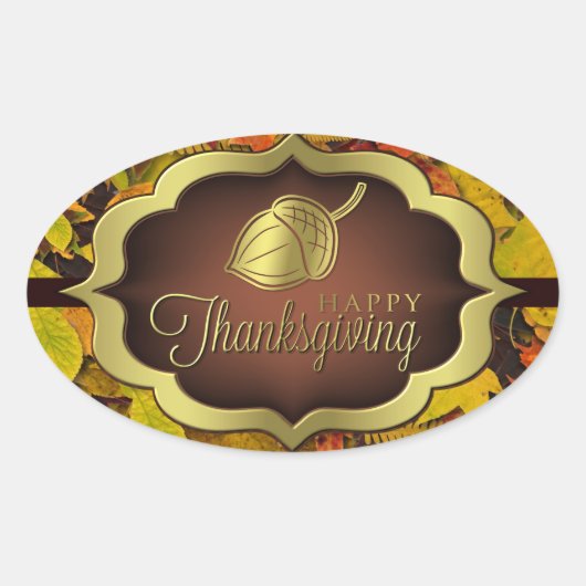 Stickers - Autumnal Happy Thanksgiving (Voorkant)