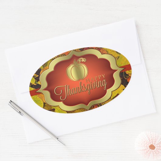 Stickers - Autumnal Happy Thanksgiving (Envelop)