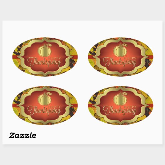 Stickers - Autumnal Happy Thanksgiving (Vel)