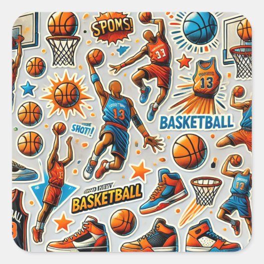 Stickers basketbal spooky Halloween (Voorkant)
