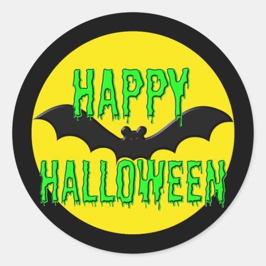 Stickers - "Batty" Happy Halloween (Voorkant)