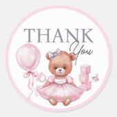Stickers bedankt voor het baby shower. (Voorkant)