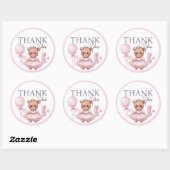 Stickers bedankt voor het baby shower. (Vel)