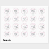 Stickers bedankt voor het baby shower. (Vel)