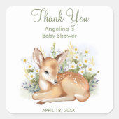 Stickers bedankt voor het baby shower. (Voorkant)