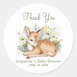 Stickers bedankt voor het baby shower.