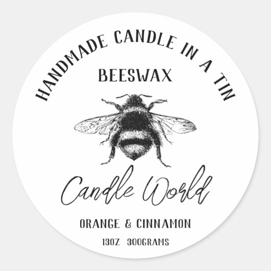 Stickers - Beeswax Candle World (Voorkant)