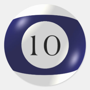 Stickers - Biljart - 10 Ball