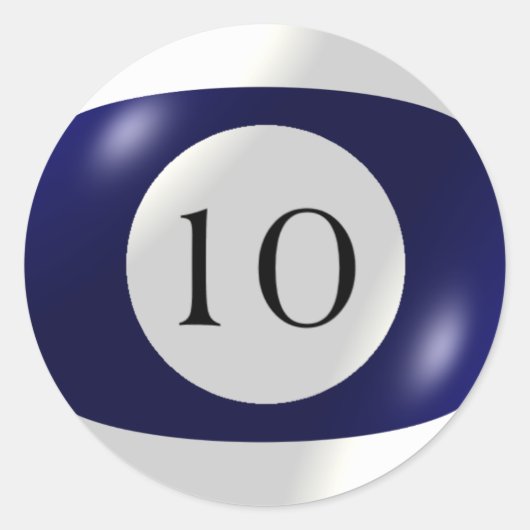 Stickers - Biljart - 10 Ball (Voorkant)
