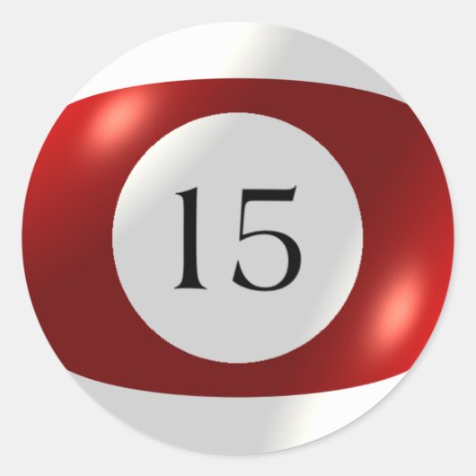 Stickers - Biljart - 15 Ball (Voorkant)
