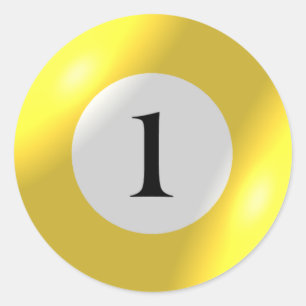 Stickers - Biljart - 1 Ball
