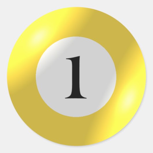 Stickers - Biljart - 1 Ball (Voorkant)