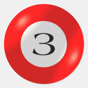 Stickers - biljart - 3 bal