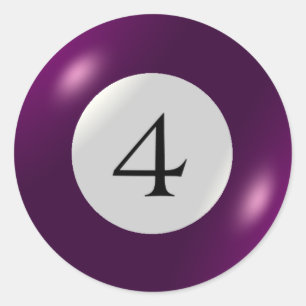 Stickers - biljart - 4 bal