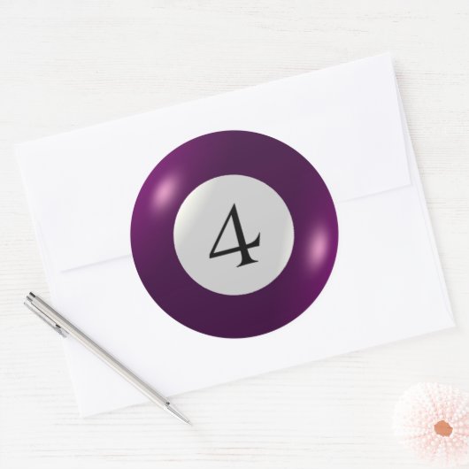 Stickers - biljart - 4 bal (Envelop)