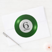 Stickers - biljart - 6 bal (Envelop)