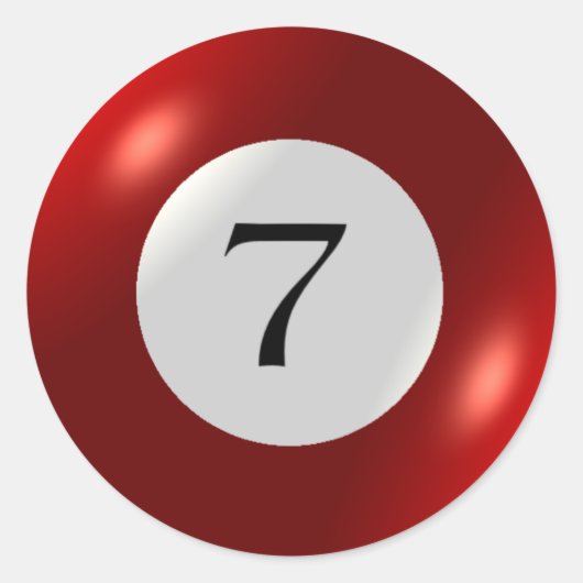 Stickers - biljart - 7 bal (Voorkant)