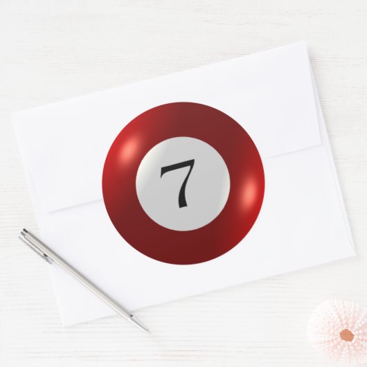 Stickers - biljart - 7 bal (Envelop)