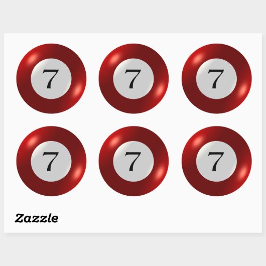 Stickers - biljart - 7 bal (Vel)