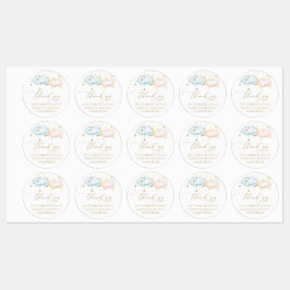 Stickers, blauwe en roze sterren labels