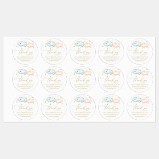 Stickers, blauwe en roze sterren labels