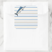 Stickers - Blauwe marlijn op stapes (Tas)