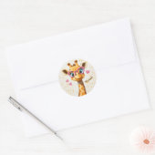 Stickers Blij Giraffe Valentijnsdag Kinderen Schoo (Envelop)