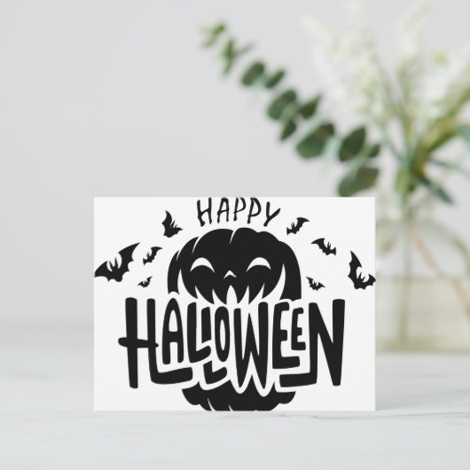 Stickers blij Halloween Briefkaart (Staand voorkant)