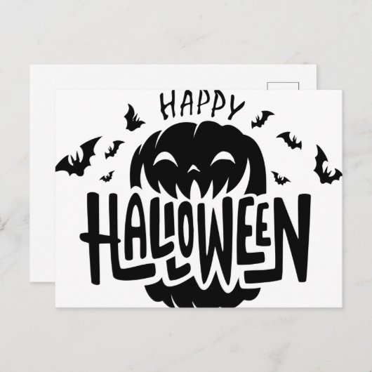 Stickers blij Halloween Briefkaart (Voorkant / Achterkant)