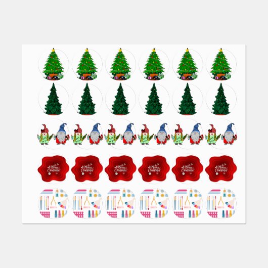 Stickers blij kerstlicht (Vel)