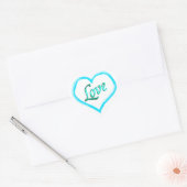 Stickers Blue Heart Liefde (Envelop)