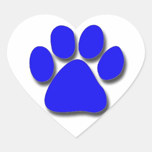 Stickers - Blue Paw Print (Voorkant)