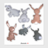Stickers - Bunny Rabbit Dolls (Vel)