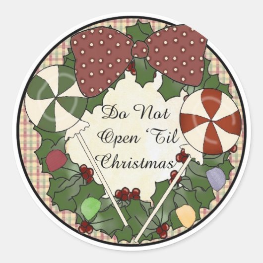 Stickers Christmas Gift Label-Niet openen tot.. (Voorkant)