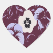 Stickers "Cœur de Violettes" – Bloemsticker (Voorkant)